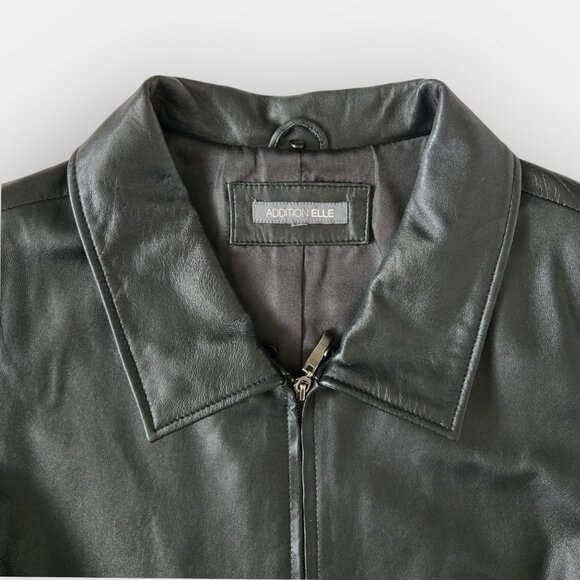 Mod 90s Plus Size Leather Jacket - Picture 2 of 5
